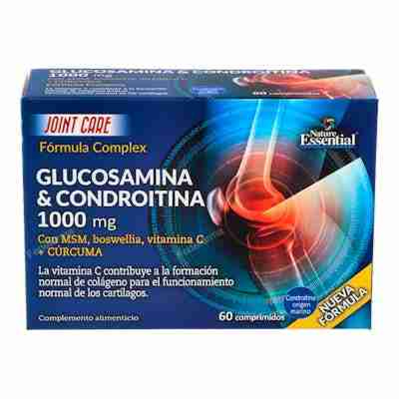 NATURE ESSENTIAL GLUCOSAMINA+CONDROITINA+MSM 1000mg. 60comp.