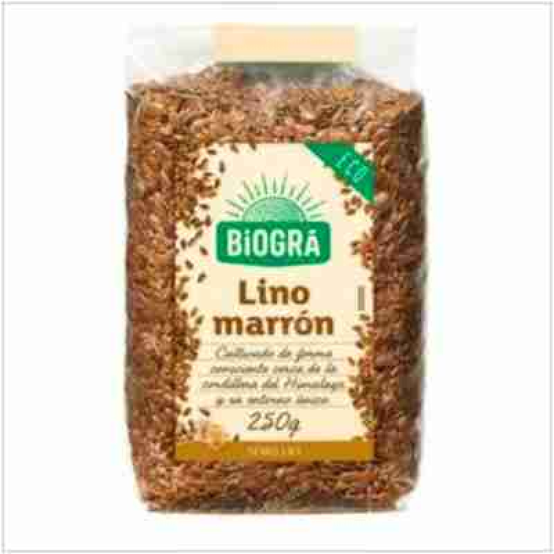 BIOGRA SEMILLAS DE LINO MARRON 250gr. BIO