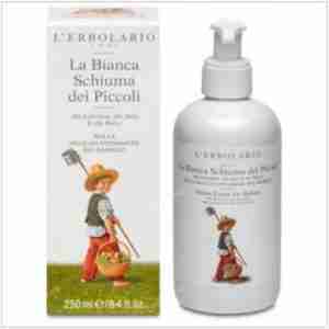 L´ERBOLARIO GEL ESPUMA BLANCA niños cuerpo cabello 250ml.