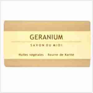 SAVON DU MIDI JABON EN PASTILLA de geranio 100gr. BIO