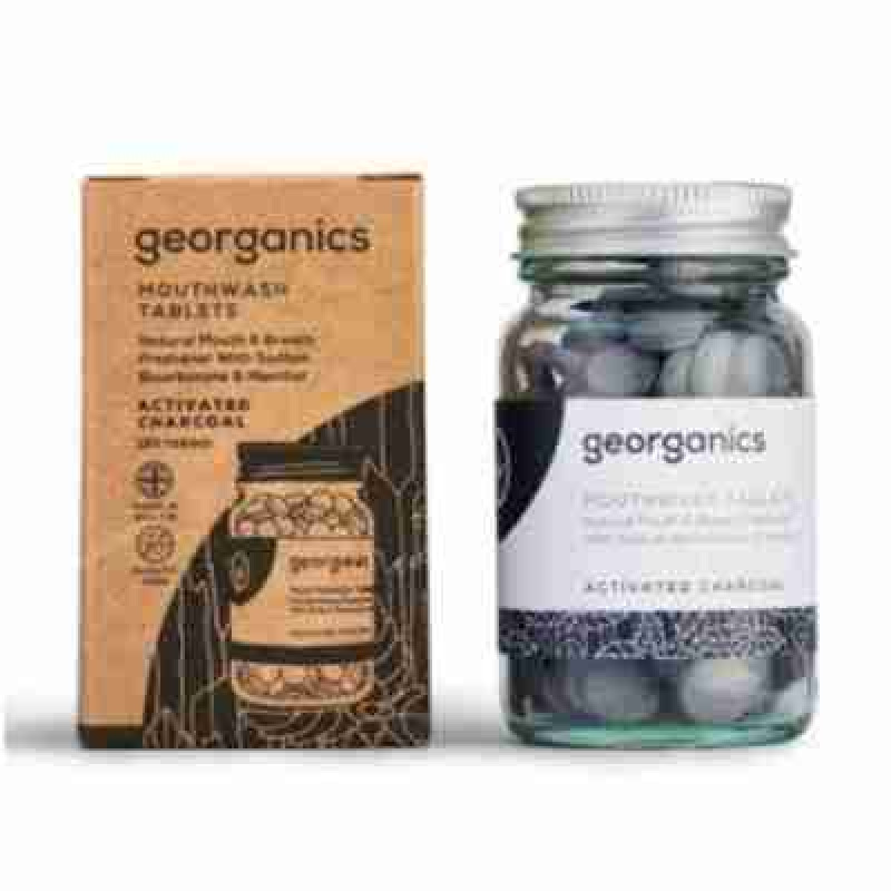 GEORGANICS ENJUAGE BUCAL carbon activado 180pastillas.