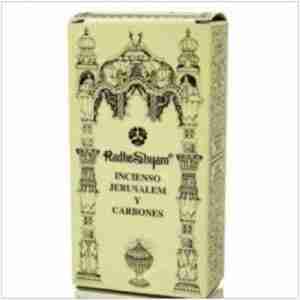 RADHE SHYAM INCIENSO JERUSALEN 50 gr Y CARBONES 10 ud..