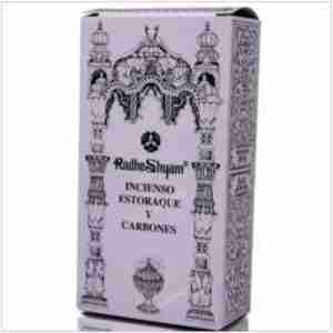 RADHE SHYAM INCIENSO ESTORAQUE 50gr. + 10 carbones