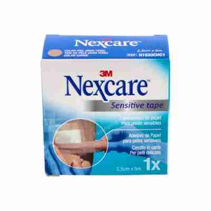 3M NEXCARE ESPARADRAPO HIPOALERG PAPEL 5 MX2,5 CM PIEL/BEIG