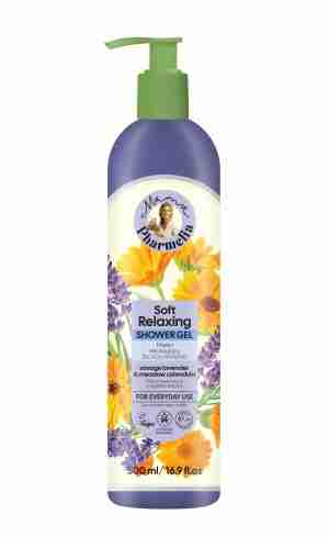 Mama Pharmelia Gel de Ducha Suave & Relajante para Uso Diario con Lavanda Silvestre y Calendula de Pradera 500 ml