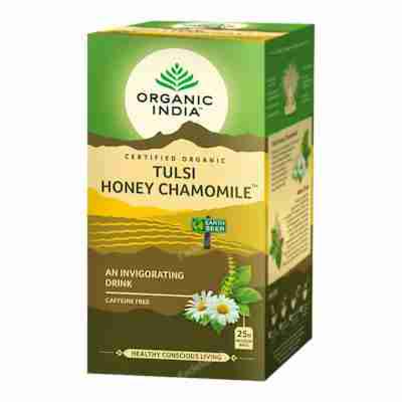 Organic India Tulsi Honey Chamomille Infusion Ayurvedica 25 bolsas