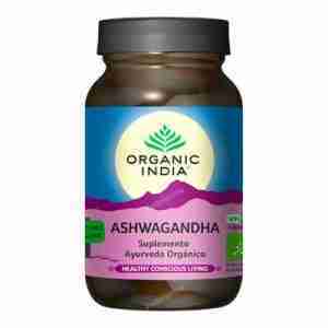 Organic India Ashwagandha Suplemento Ayurveda Organico 90 Veg Caps