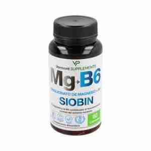 Vermont Supplements mg + B6 Siobin Bisglicinato de Magnesio + B6 60cap.