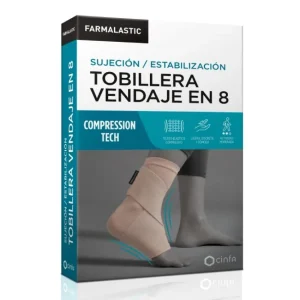 Tobillera Vendaje en 8 Farmalastic Compression Tech 1 unidad Talla Extragrande Color Beige