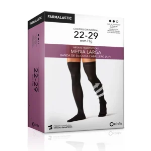 Media Larga Silicona Caballero (a-g) Compresion Normal Farmalastic 2 unidades Talla Extragrande