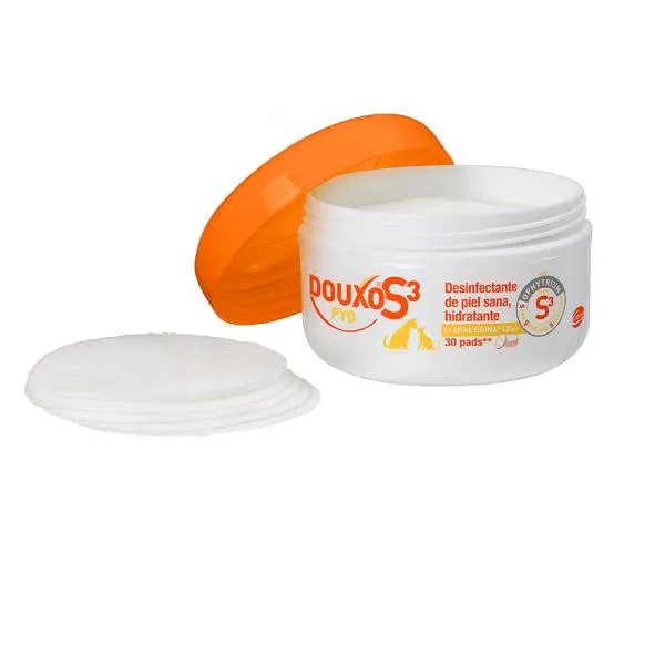 Douxo S3 Pyo Pads Discos de Algodón Desinfectante, 30 unidades
