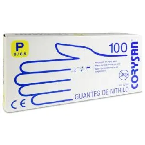 Guantes de Nitrilo para Exploracion Corysan Ambidiestro No Esteril 100 unidades Talla Pequeña
