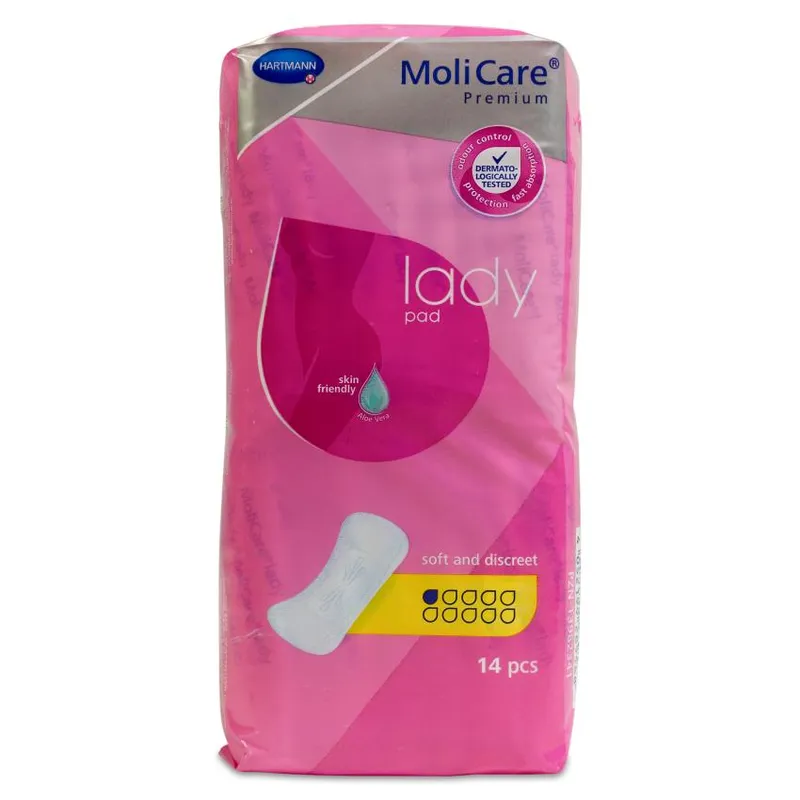Absorbente Incontinencia Orina Ligera Molicare Premium Lady Pad 1 Gotas 14 unidades