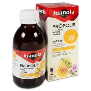 Juanola Propolis Jarabe con Miel Tomillo + Altea 1 envase 140 ml Sabor Miel