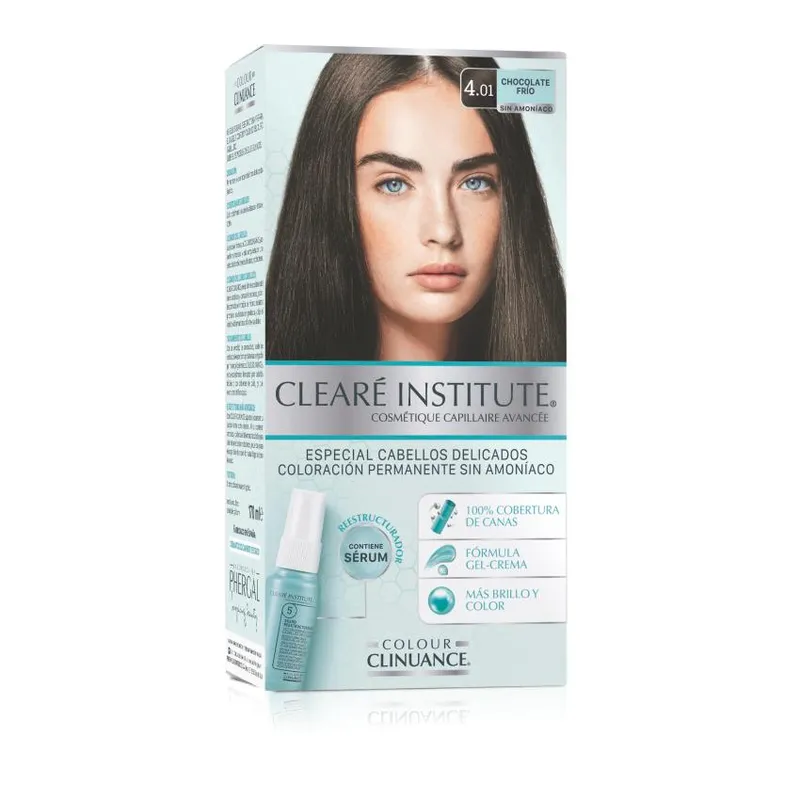 Cleare Institute Colour Clinuance 1 envase 170 ml Tono Color 4.01 Chocolate Frio