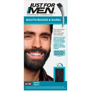 Just For Men Bigote y Barba gel Colorante 1 envase 30 ml Color Negro