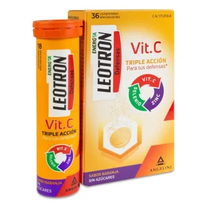Leotron Vitamina C 36 comprimidos Efervescentes Sabor Naranja