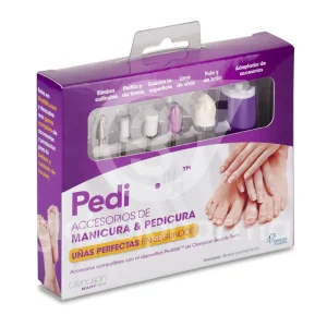 Pedisilk Accesorios Manicura-Pedicura 5 Accesorios + Adaptador + bolsa Protectora