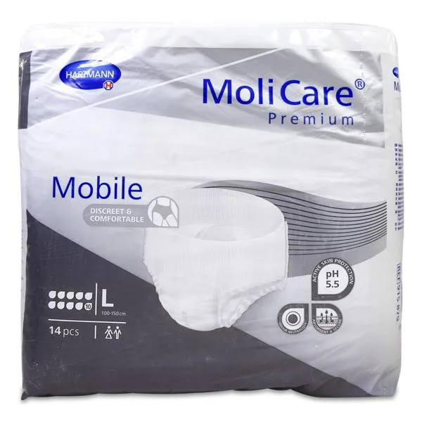 Absorbente Incontinencia Orina Ligera con Slip Molicare Premium Mobile 10d 14 unidades Talla l