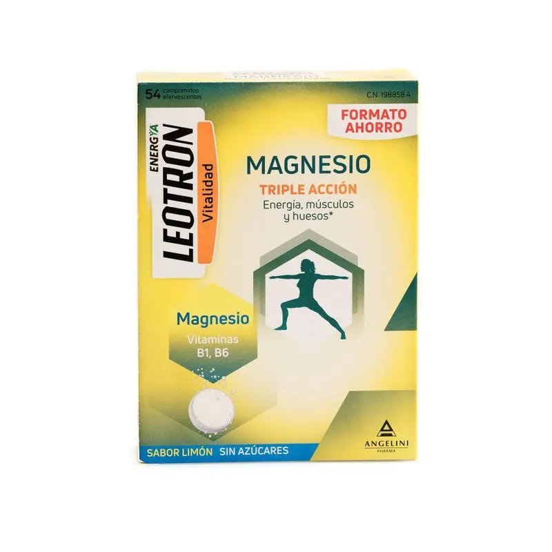 Leotron Magnesio 54 comprimidos Efervescentes Sabor Limon
