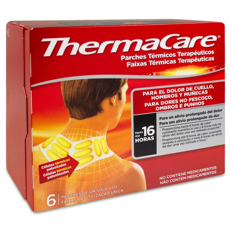 Thermacare parche Termico Cuello Hombro Muñeca 6 parches