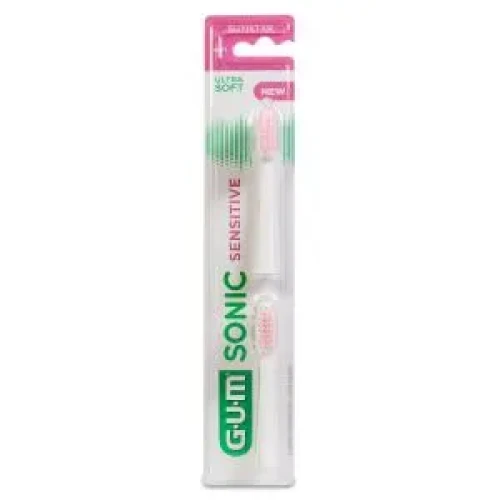 Cepillo Dental a Pilas Gum Sensivital Sonic 2 Recambios