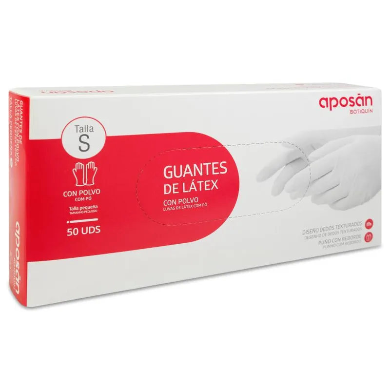 Guantes de Latex Aposan Botiquin 50 unidades Talla S