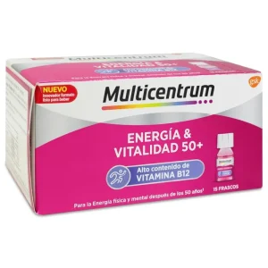 Multicentrum Energia & Vitalidad 50 + 15 Frascos 7 ml Sabor Frambuesa
