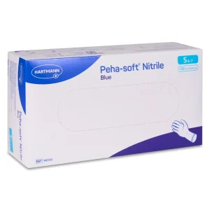 Guantes de Nitrilo Desechables Peha-Soft 150 unidades Talla S Blue