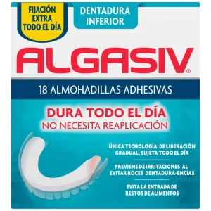 Algasiv Almohadillas Adhesivas Dentadura Inferior 18 unidades
