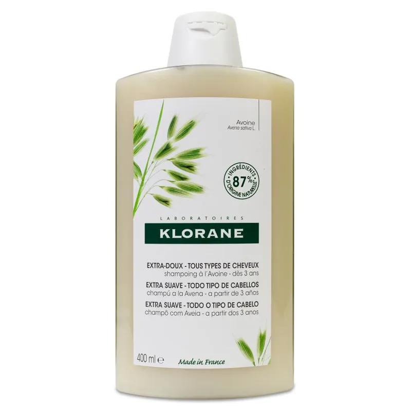 Klorane Extrasuave Champu Diario & Alta Tolerancia a la Avena 1 envase 400 ml