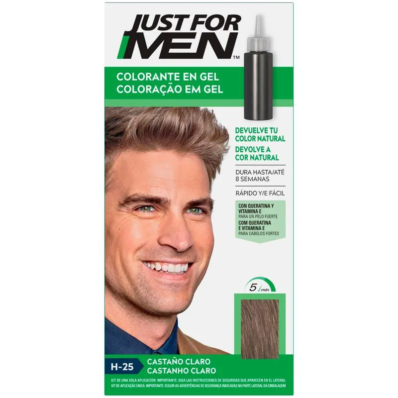 Just For Men Colorante en gel 1 envase 66 ml Tono Castaño Claro