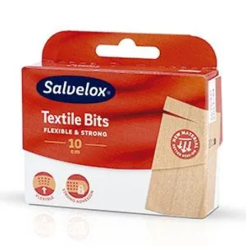 Salvelox Textile Bits Aposito Adhesivo 10 unidades 16 cm X 10 cm