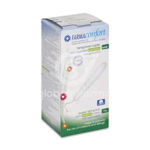 Tampones 100% Algodon Farmaconfort con aplicador 14 unidades Super