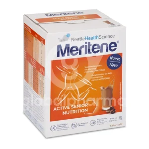Meritene Fuerza y Vitalidad Batido 15 sobres 30 g Sabor Cafe Descafeinado
