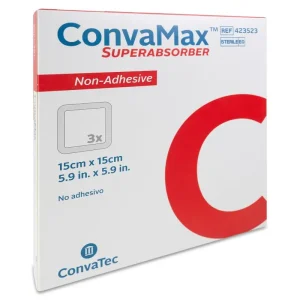 Aposito Esteril Convamax Superabsorbente Adh 3 unidades 10 X 10 cm